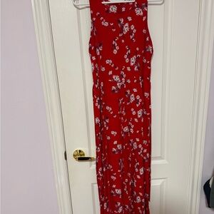 Red Floral Jumpsuit
